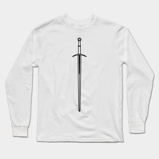 Hand and a half sword / Bastard sword (transparent) Long Sleeve T-Shirt